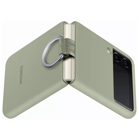 Official Samsung Galaxy Z Flip 3 Silicone Ring Case - Olive Green