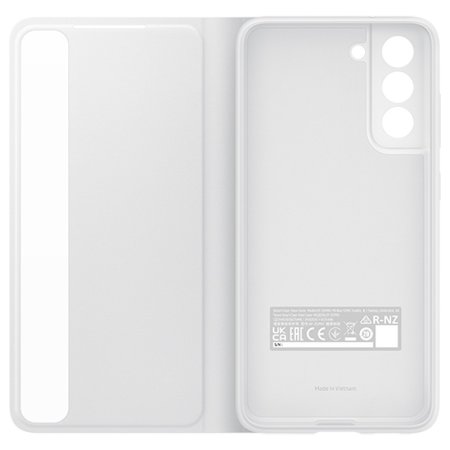 Official Samsung Smart Clear View Cover White Case - For Samsung Galaxy S21 FE