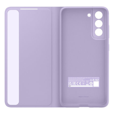 Official Samsung Smart Clear View Cover Lavender Case - For Samsung Galaxy  S21 FE