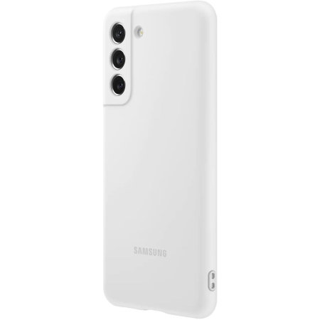 Official Samsung Soft Silicone White Case - For Samsung Galaxy S21 FE