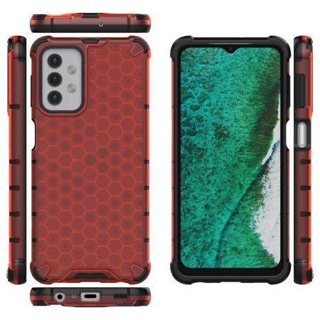 Samsung Galaxy A32 5G Honeycomb Tough Bumper Case - Red