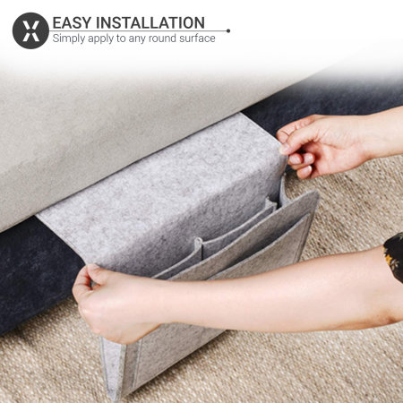 Olixar Remote Control Bedside Caddy Storage Organiser - Grey