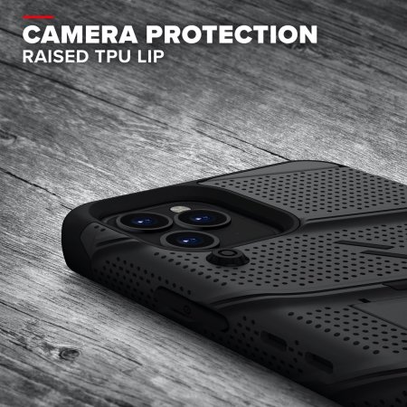Zizo Bolt Tough Black Case & Screen Protector  - For iPhone 13 Pro Max