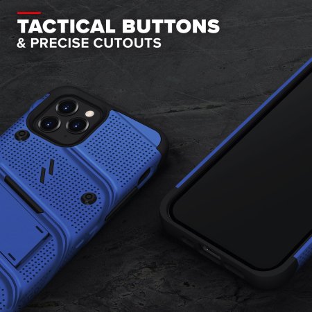 Zizo Bolt Tough Blue Case & Screen Protector - For iPhone 13 Pro Max