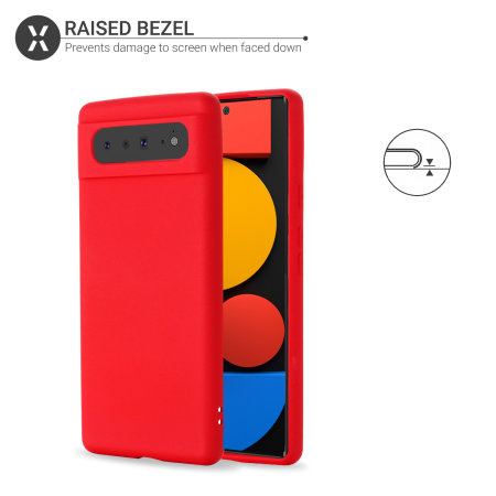 Olixar Soft Silicone Red Case - For Google Pixel 6
