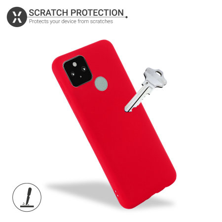 Olixar Google Pixel 5a Soft Silicone Case - Red