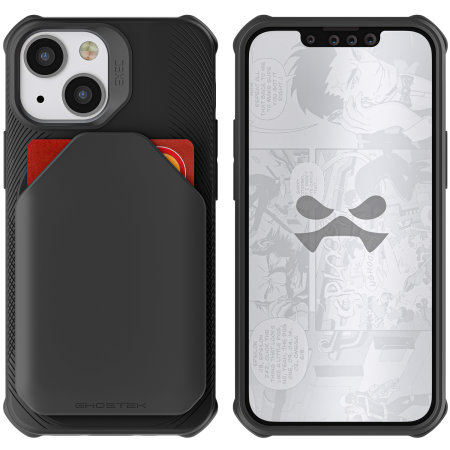 Ghostek Exec 5 Genuine Leather Wallet Black Case - For Apple iPhone 13