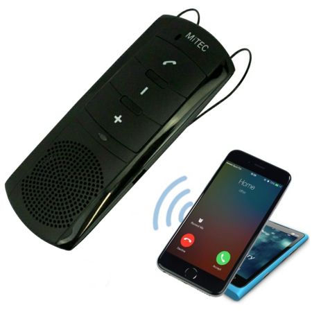 MiTec Bluetooth Enabled Hands-Free Car Visor Kit & Built-In Speaker