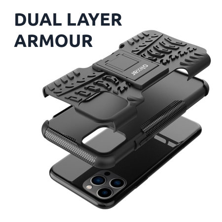Olixar ArmourDillo Protective Black Case - For iPhone 13 Pro Max