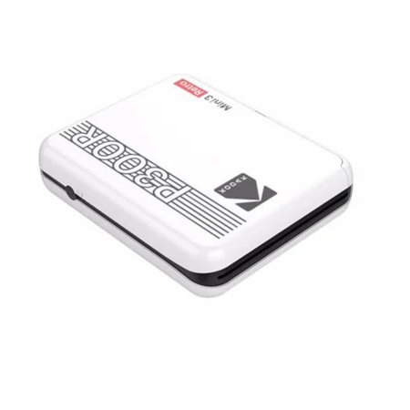 Kodak Mini 3 Retro Portable Photo Printer For Android & iOS - White
