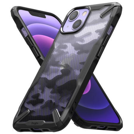 Ringke Fusion X Protective Camo Black Case - For iPhone 13
