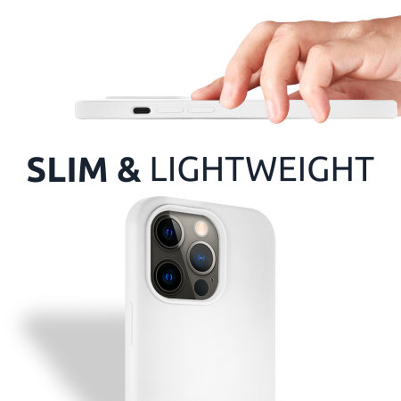 Olixar Soft Silicone White Case - For iPhone 13 Pro Max