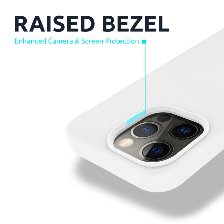 Olixar Soft Silicone White Case - For iPhone 13 Pro