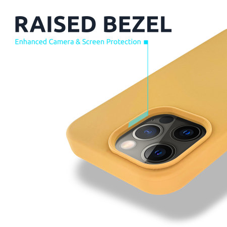 Olixar Soft Silicone Sunset Gold Case - For iPhone 13 Pro