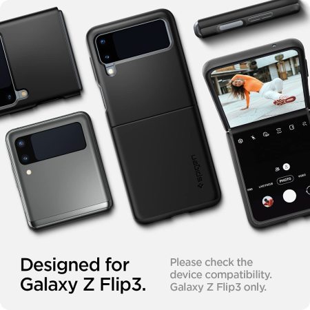 Spigen Thin Fit Samsung Galaxy Z Flip 3 Protective Case - Black