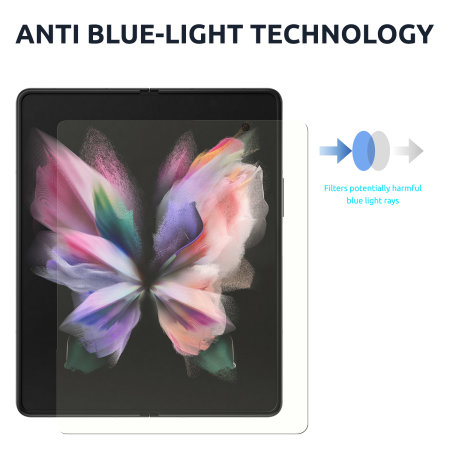 Olixar Samsung Z Fold 3 Anti-Blue Light Film Screen Protector - 2 Pack