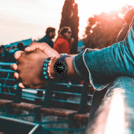 Olixar Samsung Galaxy Watch 4 Soft Silicone Strap - 20mm M/L - Navy