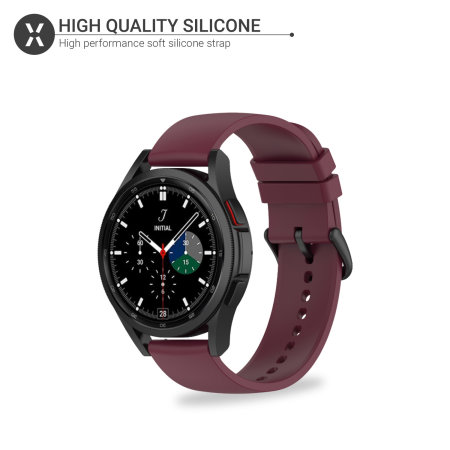 Olixar Samsung Galaxy Watch 4 Soft Silicone Strap - 20mm M/L - Maroon