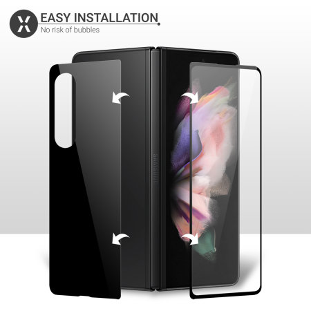 Olixar Samsung Z Fold 3 Front Glass Screen Protector & Skin Back Cover