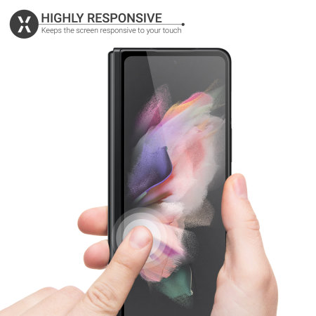 Olixar Samsung Z Fold 3 Front Glass Screen Protector & Skin Back Cover