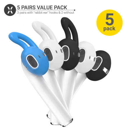 Olixar Soft Silicone Apple AirPods 3 Ear Hook Covers - 5 Pack