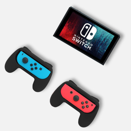 Olixar Nintendo Switch OLED Non-Slip Joy-Con Grips - 2 Pack -  Black