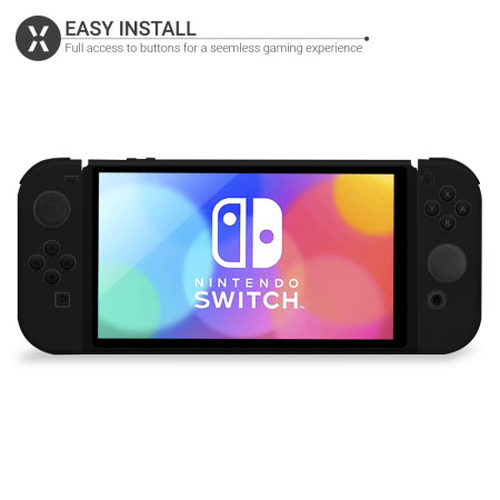 Olixar Silicone Switch OLED Joy-Con Controller Covers - 2 Pack - Black