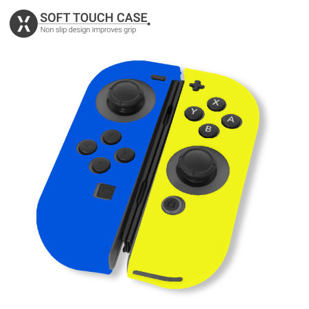 Olixar Silicone Switch OLED Joy-Con Controller Covers - Yellow/ Blue