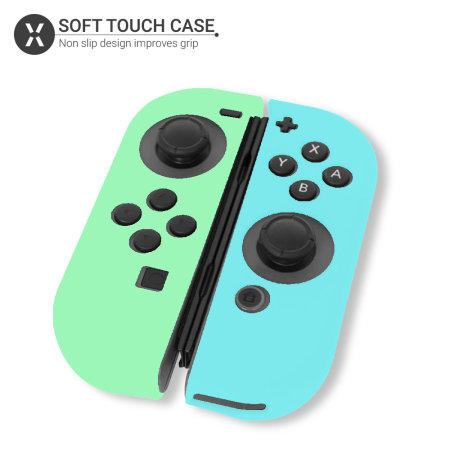 Olixar Silicone Switch OLED Joy-Con Controller Covers - Green / Blue