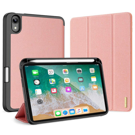 Dux Ducis Domo iPad Mini 6 Stand Case With Apple Pencil Holder - Pink