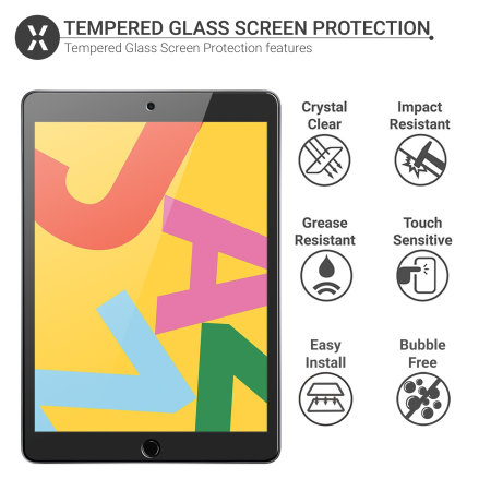 Olixar iPad 10.2" 2021 9th Gen. Tempered Glass Screen Protector