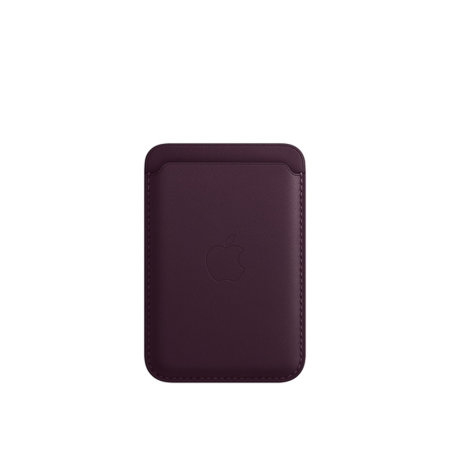 Official Apple iPhone Leather Wallet With MagSafe - Dark Cherry