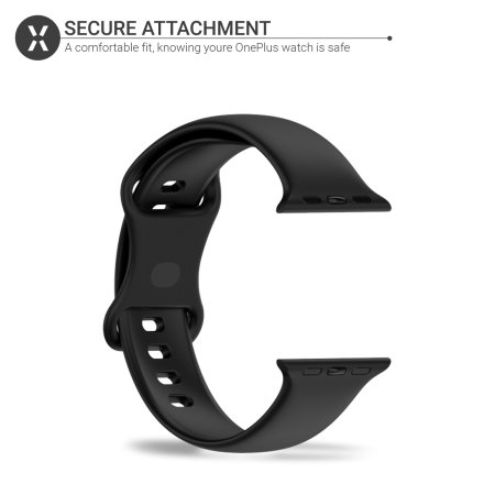 Olixar Black Silicone Strap - For Apple Watch Series 7 41mm