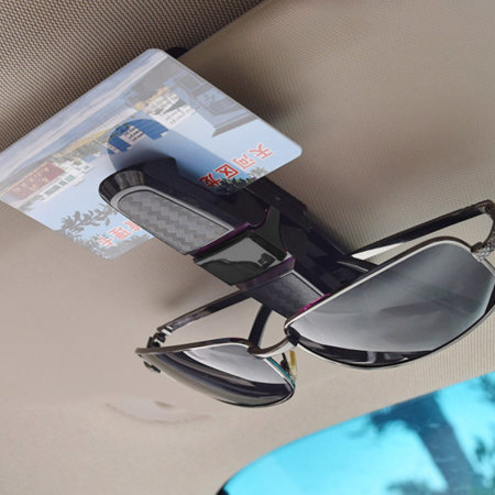 Olixar Attachable Sunglasses Holder For Car Visor - 2 Pack - Black