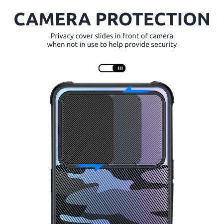 Olixar Xiaomi 11T Carbon Fibre Camera Privacy Case - Black