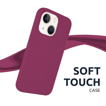 Olixar MagSafe Compatible Soft Silicone Plum Case - For iPhone 13 Mini