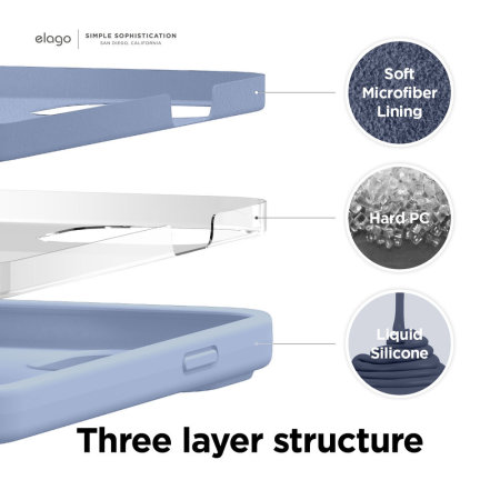 Elago Soft Silicone Blue Case - For Apple iPhone 13