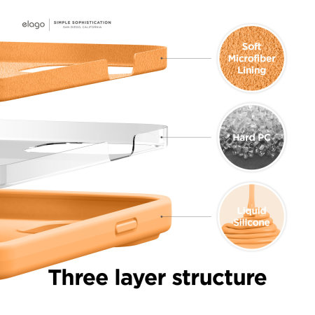 Elago Soft Silicone Orange Case - For iPhone 13 Pro