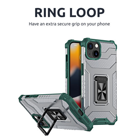 Olixar Magnetic Ring Stand Green Case - For iPhone 13 Mini
