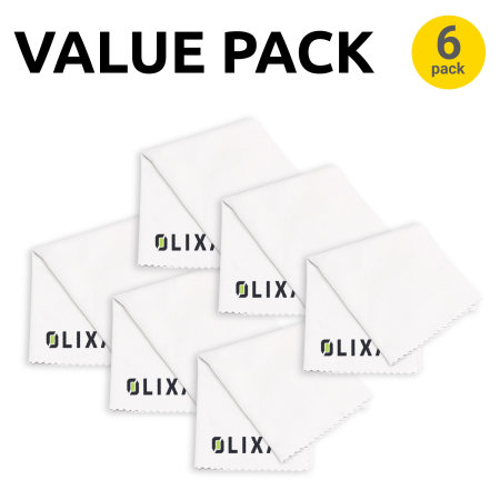 Olixar Silk-Style Microfibre Cleaning Cloth For Glasses - 6 Pack