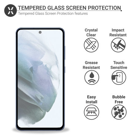 Olixar Screen Protector & Twin Pack Camera Protectors - For Samsung Galaxy S21 FE