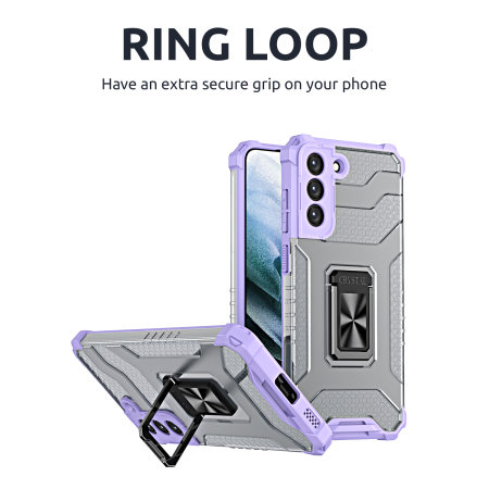 Olixar Magnetic Ring Stand Purple Case - For Samsung Galaxy S21 FE