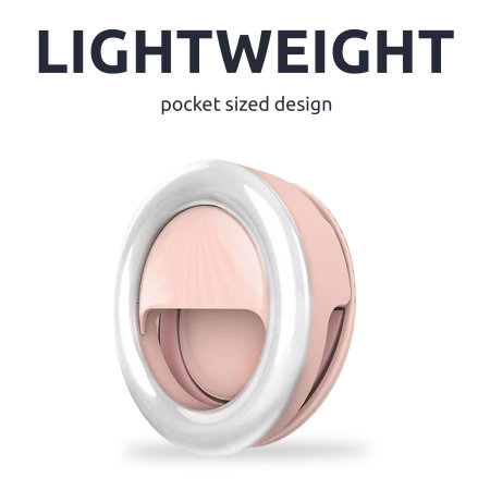 Olixar Clip-On Selfie Ring LED Light - Pink - For Google Pixel 6
