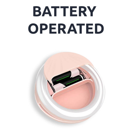 Olixar Pink Clip-On Selfie Ring LED Light - For Samsung Galaxy S22 Ultra