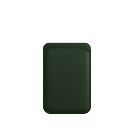 Official  Leather MagSafe Green Wallet - For iPhone 13