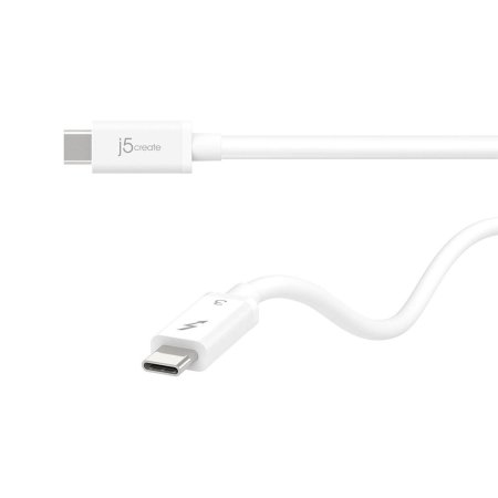 J5Create MacBook Pro 16" 2021 USB-C To C Thunderbolt 3 Cable 0.5m – White