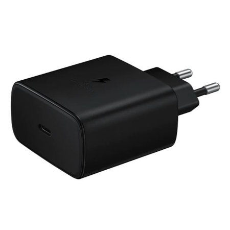 Official Samsung S22 Plus PD 45W Black Fast Wall Charger - For Samsung Galaxy S22 Plus - EU Plug