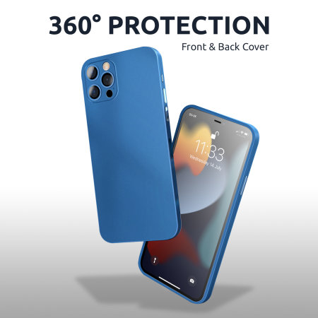 Olixar Front & Back Full Cover Blue Case - For iPhone 13 Pro Max