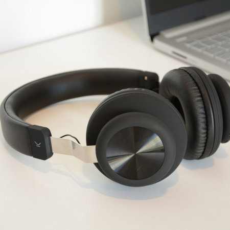 Ksix Retro Wireless On-Ear Cushioned Headphones - Black