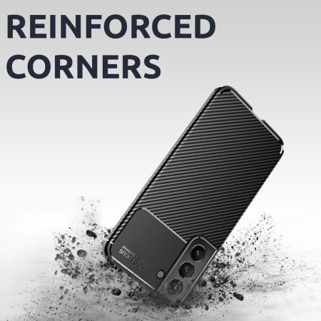 Olixar Carbon Fibre Protective Black Case - For Samsung Galaxy S22 Plus